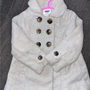 Old Navy Kids Gray Peacoat with Buttons